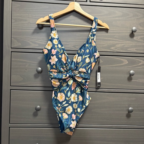 Nicole Miller Floral One-Piece Swimsuit - Picture 1 of 6